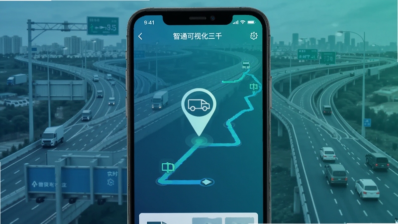 ��ͨ��ǧ��ҵAPP��;���ӻ����ٽ��棬�ֻ���Ļչʾ����ʵʱ��λͼ������ʻ�켣·�ߣ�����Ϊ���е�·����ٹ�·�������������ִ���������ɫ��Ϊ����ͻ�����������ص�ʵʱ���뾫׼��