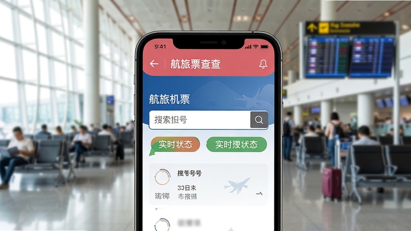 ���û�Ʊ��麽�ද̬��ѯ���棬��������Ϊ�ֻ���Ļ��ʾ�������������ʵʱ״̬��ǩ������Ϊ������������黯�������������������дʵ