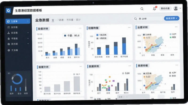 生意港经营数据看板界面预览图