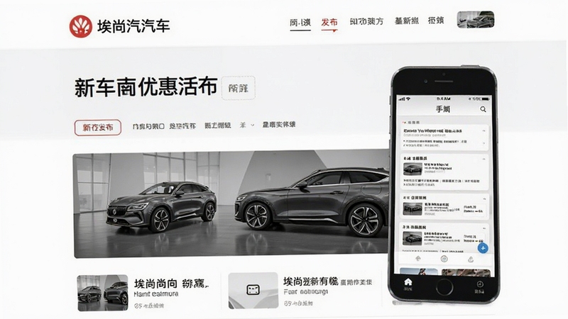 埃尚汽车官方资讯页面 新车发布 优惠活动 手机新闻列表界面