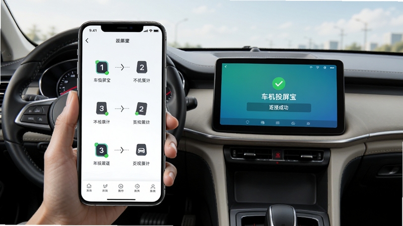 ����Ͷ���� ������������ʾ��ͼ������չʾ�ֻ���APP���棬�������������Ĳ�����ź�ͼ��ָ��������Ϊ���ڼ�ʻ���ӽǣ��п���������ʾ���ӳɹ���ʾ�����UIչʾͼ