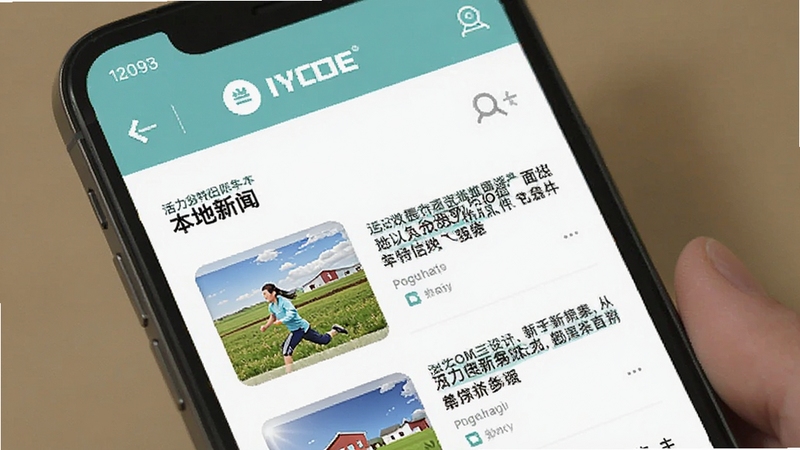 活力翁牛特 资讯页面 新闻列表 本地头条 手机屏幕 清新配色 扁平化设计风格