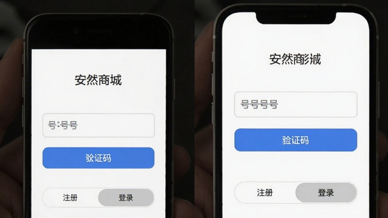��Ȼ�̳ǵ�¼ע����棬�ֻ���Ļչʾ�ֻ������������֤���ȡ��ť���ײ���ע�����¼�л�ѡ�����Ϊ��ɫ��Լ��񣬻�������