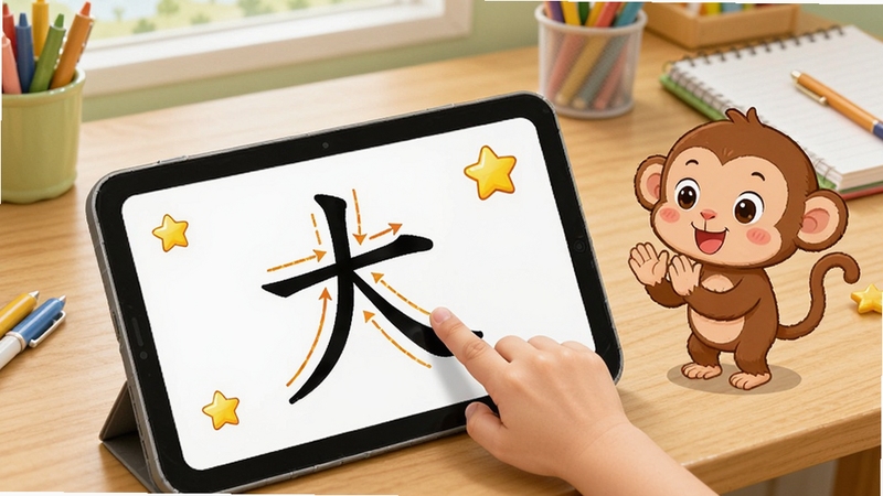 ̽С��ʶ�������дҳ�棬���ӵ���ָ����Ļ����ġ���֡��󡱣���Ļ����ʾ��˳�����ߺ����ǽ�������ͨС�����Ա߹��ƣ��������������ľߣ�����������Ȼ���ʺ�չʾ��д��ϰ����