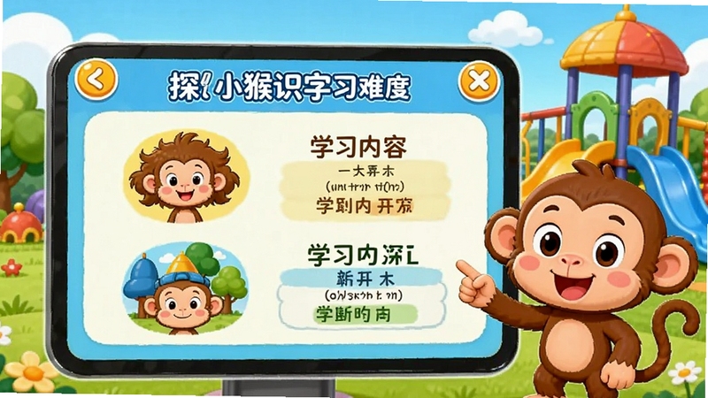 ̽С��ʶ��ѧϰ�Ѷ����ý��棬��Ļ����ʾ��ͬ����εĿ�ͨͷ��Ͷ�Ӧ��ѧϰ�����Ƽ�����ͨС������ָ���������Ƕ�ʵĶ�ͯ��԰��������������Ѻã��ʺ�չʾ�����ѧ����