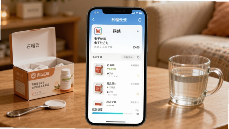 ʯ��������Ӵ�����ҩƷ���ͽ��棬��������Ϊ�ֻ���Ļչʾ���Ӵ�������ҩƷ�б�����Ļ�·������ͽ�����������Ϊ��ܰ�ļ�ͥ��ҩ���������ϰڷ�ҩ������ˮ��������Booguģ������