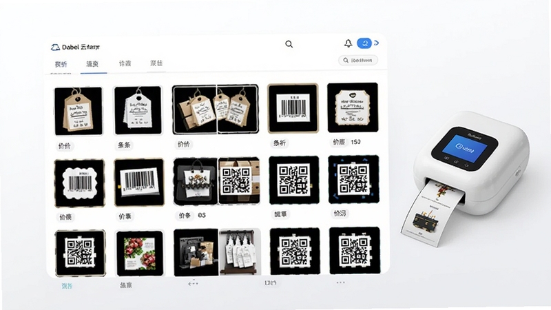 Dlabel�Ʊ�ǩ���������ͼ��񣬻�������Ϊ�Ʊ�ǩģ�������չʾ��������ǩ�����롢��ά���ģ������ͼ������Ϊ��ɫ�뵭��ɫ���䣬�����Ҳ���һ̨С��������ӡ�����������ǩ������ɫ�������ɾ����ʺ���Ϊ����չʾͼ��ϸ������������Booguģ�����ɡ�