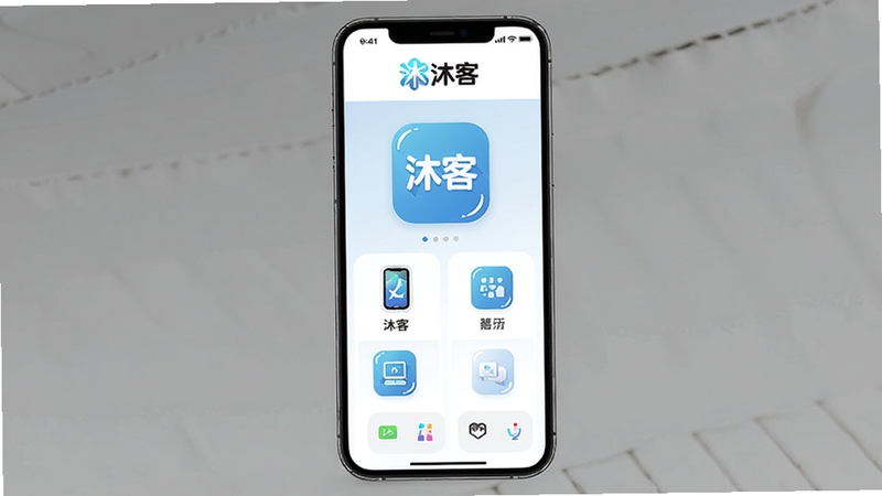 ���Ӧ��������չʾ���ֻ���Ļ������ʾ���������ҳ��ǳɫ��ˬ���������������logo�����沼�ּ�࣬ͼ���������������ִ���Լ���ʺ���������վ��ͼ