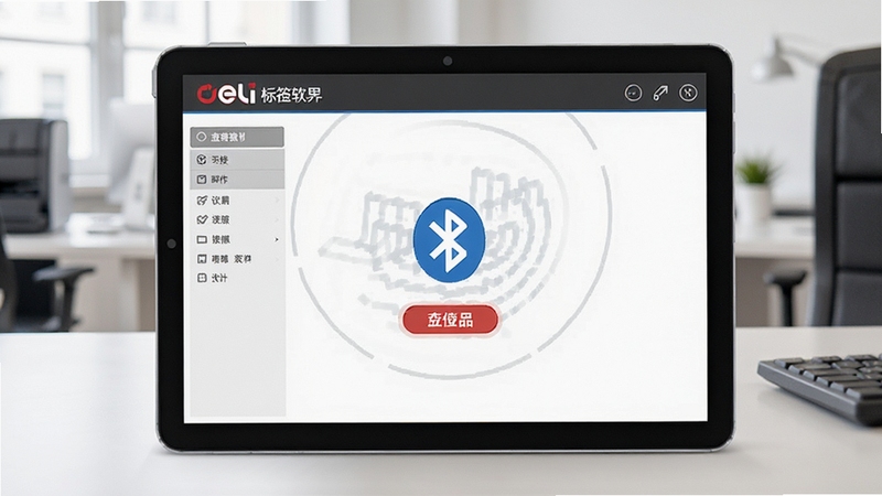 得力标签软件蓝牙连接打印机操作界面展示图