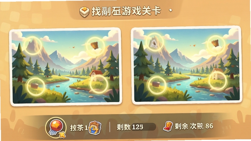 ���˸�����Ϸ�ؿ����棬�������������Ʒ羰�廭������ʾ�����м���������õ���ɫ��Ȧ��������Ļ�·�����ʾ����ͼ����ʣ�����������ɫ����ů������ͻ���Ҳ��淨����
