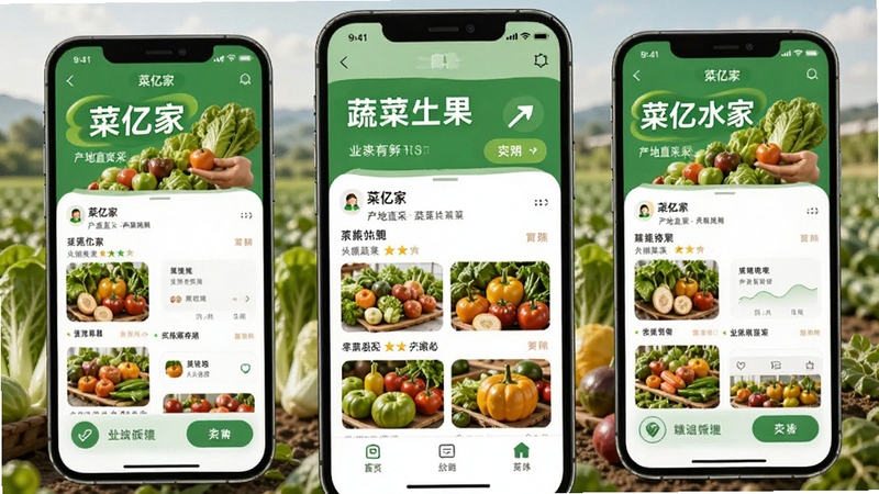 菜亿家app产地直采蔬菜水果生鲜界面展示图