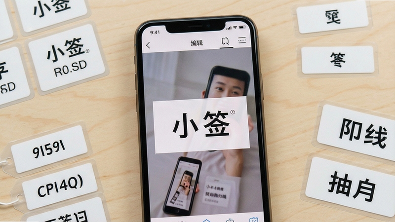 �ֻ���Ļ����չʾӡСǩ��ǩ�༭���棬��Χ���ƴ�ӡ�õ����ɱ�ǩ���۸��ǩ��������������Ϊ����ǳɫ���滷������������������ͻ���ƶ���ӡ�ı�ݸ�