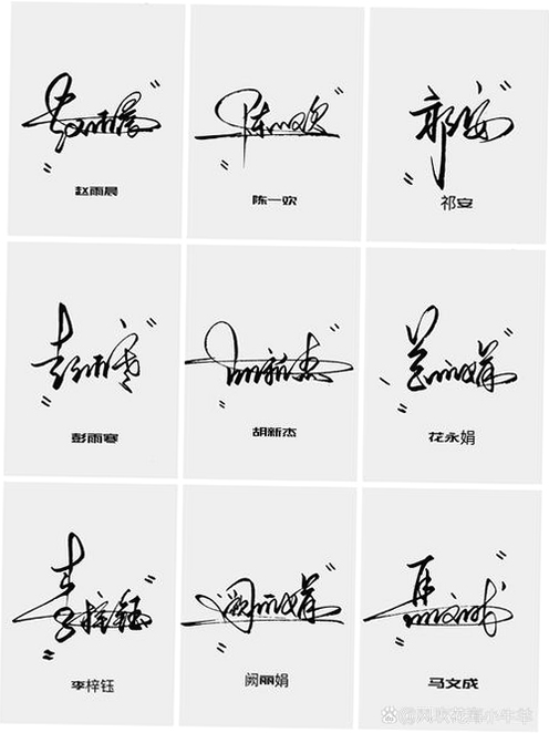 个性签名设计师多种风格效果对比
