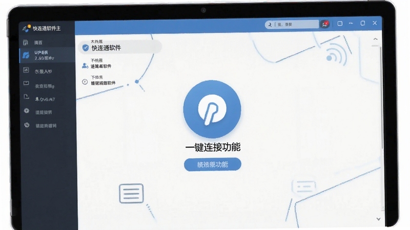 快连通软件主界面一键连接功能展示图