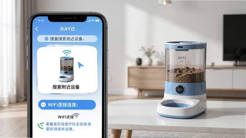 ��������APP�豸������ҳ���ͼ���ʾ��ͼ���ֻ���Ļ��ʾ���������豸������WiFi���Ӳ�����ʾ������Ϊ�ִ���Լ�Ҿӻ����������������ιʳ��ʵ���������ֱ��