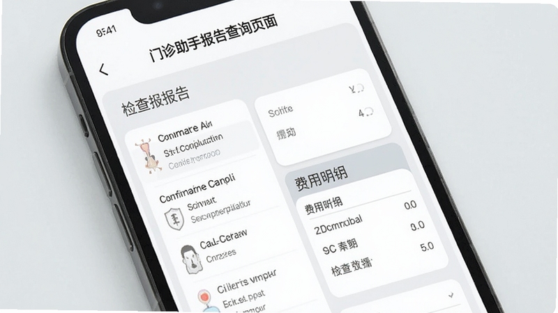 �������ֱ����ѯҳ��չʾ���ֻ���Ļ�г��ּ�鱨���б��������ϸ��Ƭ������Ϊ���İ�ɫ��ǳ����ɫ��������ţ�ͻ������������Ϣ�鼯����