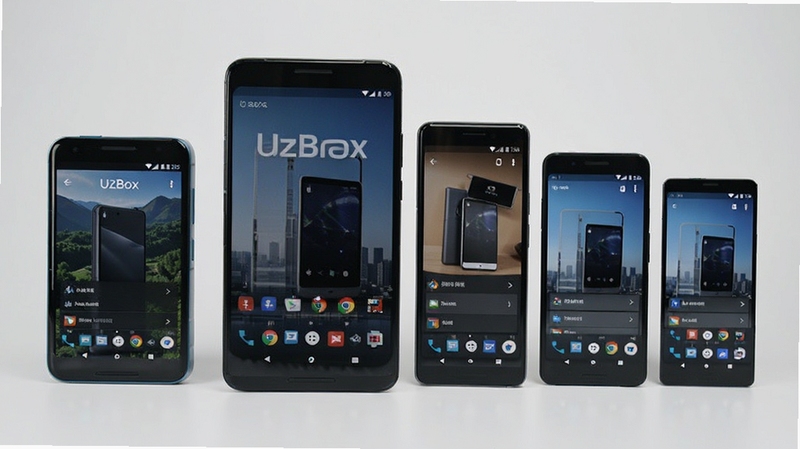 ��׿�ֻ�����չʾ����Ļ�ֱ���ʾUzBox�ڲ�ͬ�ߴ��豸�ϵ����л��棬���沼������Ӧ���ã�����Ϊ��ɫ�����һ��������߾��ȣ�ͻ�����豸��������
