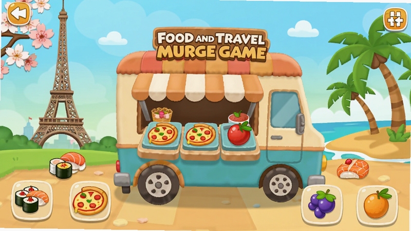 һ����ΪFood and Travel Merge Game���ֻ���Ϸ������ȫ��չʾ�����������ǿ�ͨ�������вͳ���ϲ�̨����Χɢ������˾��������ˮ����ʳ��ͼ�꣬�������Ϊ���ƶ�������ӣ��Ԫ�أ��Ҳ�Ϊɳ̲�������������ɫ��������ů����ƽ��������Ϸ������񣬸���ϸ�ڣ�����Booguģ������