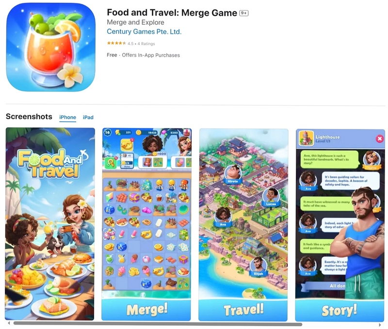 Food and Travel Merge Game�ϳɽ����ͼ