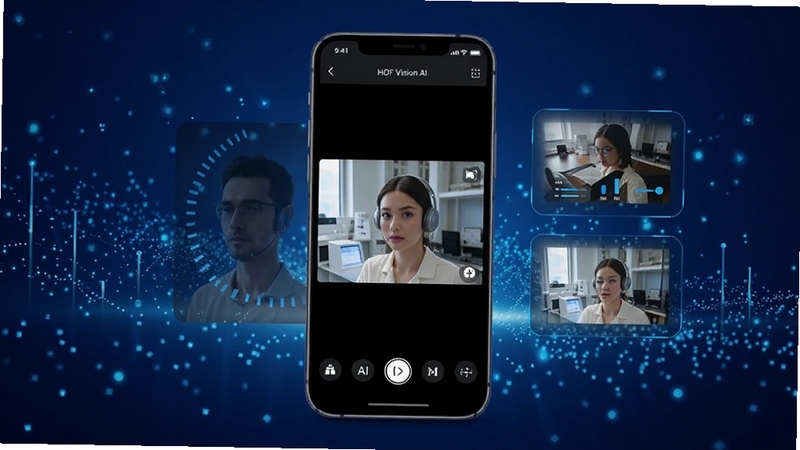 ����չʾHDF Vision AI��������������ͼ����Ч���ĿƼ��г���ͼ����������Ϊ�ֻ���Ļ��ʾAI�Ӿ��������棬����Ϊ����ɫ�������Ч���ӣ�ͻ�������Ӿ���������