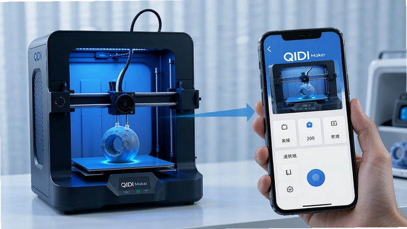 QIDI Maker �ֻ�������3D��ӡ��Զ�̿��ƽ���չʾ���Ƽ�����ɫ������ӡ�����ֻ���Ļ�������ɾ����Ĳ�Ʒ�Ӿ����