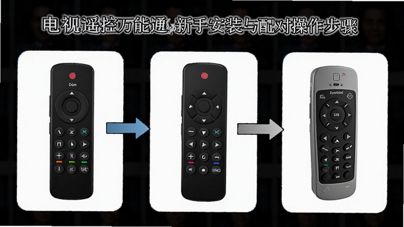 电视遥控万能通软件新手安装与配对操作步骤示意图