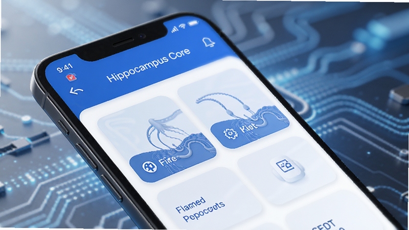 Hippocampus Core ��������չʾ������ִ����ƶ���Ӧ����ҳ�棬������ɫ������ģ���������У��ֻ���Ļ��д����͹��գ��Ƽ��б���