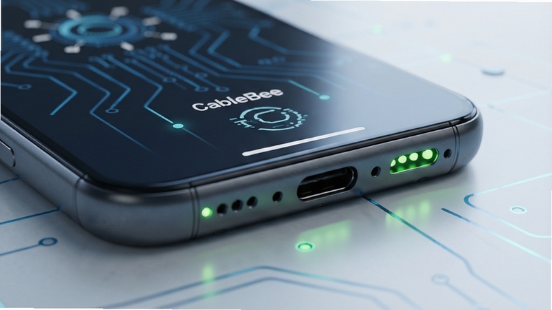 CableBee �ӿ�״̬��幦��չʾͼ���ֻ��ײ��ӿ���д��״ָ̬ʾ��Ԫ�ؽ�ϣ���ˬ�Ƽ���