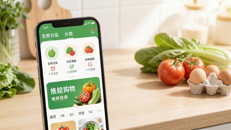 ����չ��Ʒ�������ƶ���Ӧ����ҳ���棬��������λ������ƫ����ֻ���Ļ�ڣ���Ļ����ʾ������Ʒ����ͼ��������������������Ϊǳɫľ�ʳ���̨����ɢ�����Ҷ�߲ˡ����ѡ�������ʳ�ģ���ͼ�ɾ�������дʵ��Ӱ��������Ȼ������Ϸ����䣬ͻ���������ʹ�����ճ���Χ