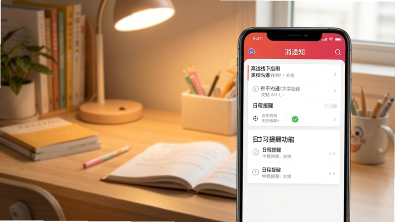 ��;����Ӧ�ü�У��ͨ��ѧϰ���ѹ��ܽ��棬�ֻ���Ļչʾ��Ϣ֪ͨ�б����ճ����ѿ�Ƭ������Ϊ��ܰ������ѧϰ������������ͣ�����ɾ�����