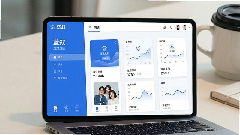 蓝叙应用主界面清爽布局展示图