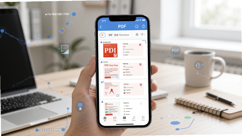 ����չʾPDF����ɨ����Ӧ�ý�����ɨ���ĵ�Ч������������Ϊ�ֻ���Ļ��ʾɨ����ɵ�PDF�ļ��б�������Ϊ����İ칫���棬�����Ȼ���ߣ���ƽ���Ƽ����ͻ���ĵ����ֻ�����