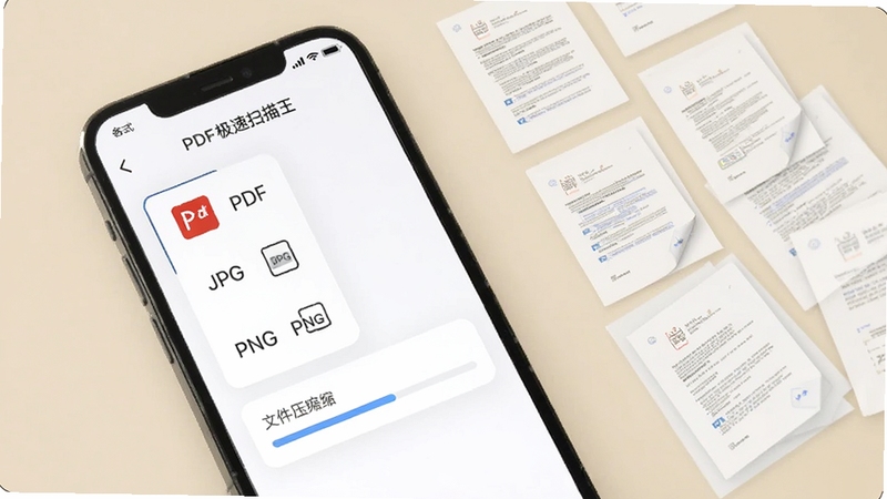 PDF����ɨ�������ʽ�������棬�ֻ���ĻչʾPDF��JPG��PNG��ʽѡ�����ļ�ѹ�����������Ա�ɢ�伸���ѵ������ĵ�����ͼ��ǳɫ���������UI���