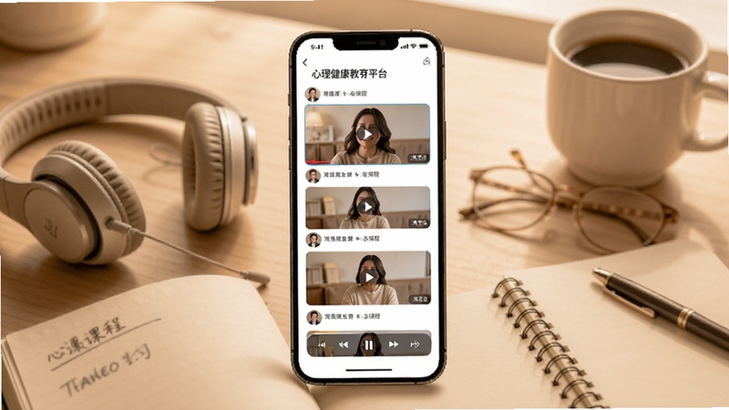 ������������ƽ̨�γ�ѧϰҳ�棬�ֻ�չʾ��Ƶ�γ��б��벥�Ž��棬�������ж������ʼǱ���ѧϰ��Ʒ������ɫ����ů���