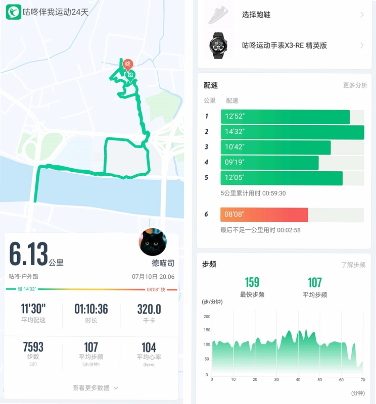 GeFit 运动数据记录功能界面