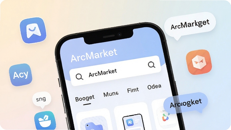 ArcMarket �ۺ��������ܽ�����д����������Ϊ�ֻ���Ļ�ϵ�������������ǩ����������Ϊ��͵�ǳɫ���䣬��Χɢ������Ӧ��ͼ����ؼ������ݣ�ͻ�� ArcMarket ����Դ�������ԣ�����ɾ����������� Boogu ģ������