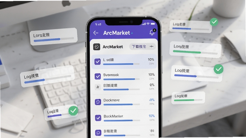 ArcMarket �����������ҳ��չʾ����������Ϊ�ֻ���Ļ��������ؽ����б�����������Ϊ����ɫ����̨����͹�Ӱ����Χ�����ɽ���������ɹ�ѡͼ��Ư����ͻ�������й����ı�ݸУ����� ArcMarket ����Ԫ�أ����� Boogu ģ������