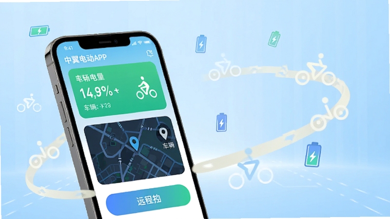 �����綯APP��ҳ����չʾ���ֻ���Ļ����ƫ����Ļ�ڳ��ֵ綯��������ؿ�Ƭ��������λ��ͼ��Զ�̿��ư�ť������Ϊǳ������Ƽ��пռ䣬����Ư����ɫ���й켣���������ͼ�꣬��������ˬ�ִ���ͻ�����ܳ��й�������