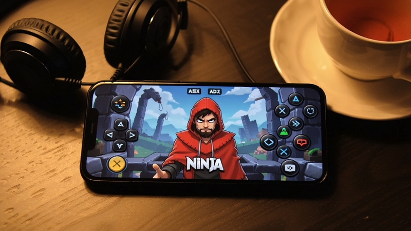 ��������Ϊһ���������õ������ֻ�����Ļ����ʾNINJA��Ϸ�����ⰴ�����ֽ��棬��������Ϊ��ɫľ�����棬�ֻ��Ա߷���һ��������һ����ˮ������������ƫů��ͻ���ƶ������泡�����ճ��У����Ϊ��ˬ�Ĳ�Ʒ������Ӱ