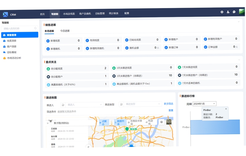 LeadsCloud客户管理功能界面