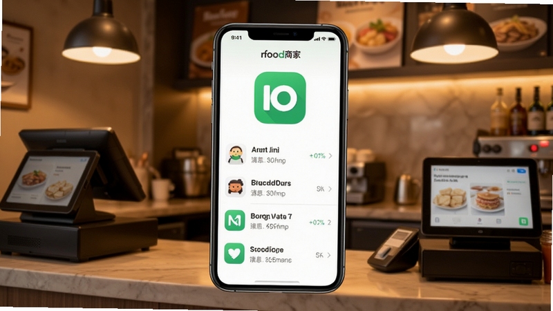 mFood�̼Ұ���Ϣ֪ͨҳ��չʾ���ֻ���Ļ���У�����Ϊ�����ŵ�����̨������ůɫ�ƹ⣬����ɾ����࣬ͻ��Ӧ��ͼ������Ϣ�б����Ӿ����