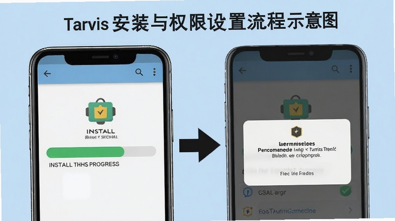 Tarvis��װ��Ȩ����������ʾ��ͼ���ֻ���Ļ��ʾ��װ��������Ȩ�޵���������Ϊǳ��ɫ����������ֱ�ۣ�ͻ�����������������