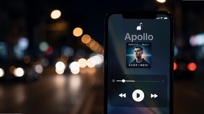 Apollo���ֺ�̨���ų���չʾ���ֻ�����������ʾ���ֲ��ſ�������ר�����棬����Ϊҹ�����нֵ��ƹ��黯Ч������������ɫ��ƫ����ͻ������������������ŵı�����
