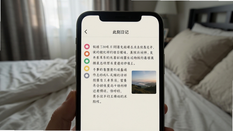 �˿��ռ�Ӧ����ҳ��ͼ����棬����չʾһ��ͼ�Ļ��ŵ��ռ���Ŀ������������ɫԲ���ǩ���Ҳ������ֶ����һ��С�ߴ�羰��Ƭ������UIΪǳ��ɫ���������ɫ���֣�����ɾ����ƣ��ֻ���Ļ��д�ӽǣ�����Ϊ�黯�Ĵ�������ͷ���峿��Ȼ��Ӵ�����϶͸�룬��Χ����˽��