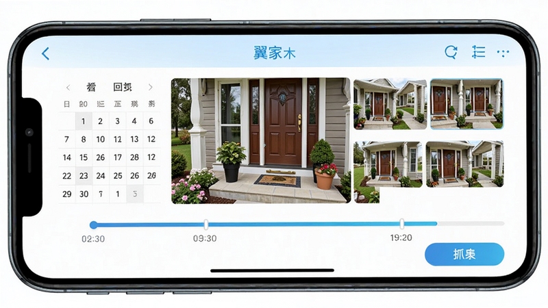 ����Զ�̼��¼��طŽ��棬�ֻ���Ļ��ʾʱ��������ʷ¼������ͼ�������г��ּ��ſڳ���������������ѡ����ץ�İ�ť������ɫ����ˬ��ͻ���ؿ������