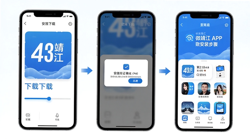 ΢����app���ذ�װ����ʾ��ͼ���ֻ���Ļչʾ�����ص���װ��ɵ����̽��棬�������ؽ���������װȷ�ϵ�����Ӧ����ҳ���������������ɫ������Ϊ�����ʺϽ̳���ͼ