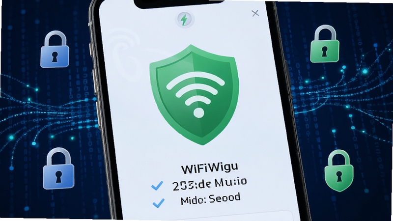 ����WIFI�������ܰ�ȫ��⹦��չʾ������Ϊ�ֻ�������д����Ļ������ʾ��ɫ����ͼ����WiFi�źż����������Ϊ����ɫ����������������Χ���Ƽ������밲ȫ��ʶ������������רҵ������Booguģ������