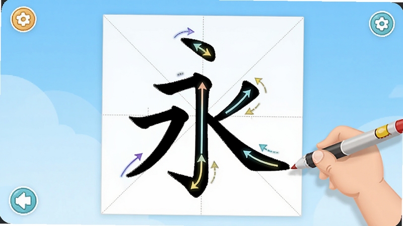 �ٶ�Ӳ���鷨����������̬��˳��ʾ���棬��������Ϊ�Ŵ�����ָ��뺺�֡������֣��ʻ��Ը���ɫ�����ʾ�����з����ͷ���Ա��п�ͨС���ձʸ�����ġ������Ϊǳ��ɫ���䣬����Ԫ�ؼ���������ʺ϶�ͯ�Ӿ�ϰ��