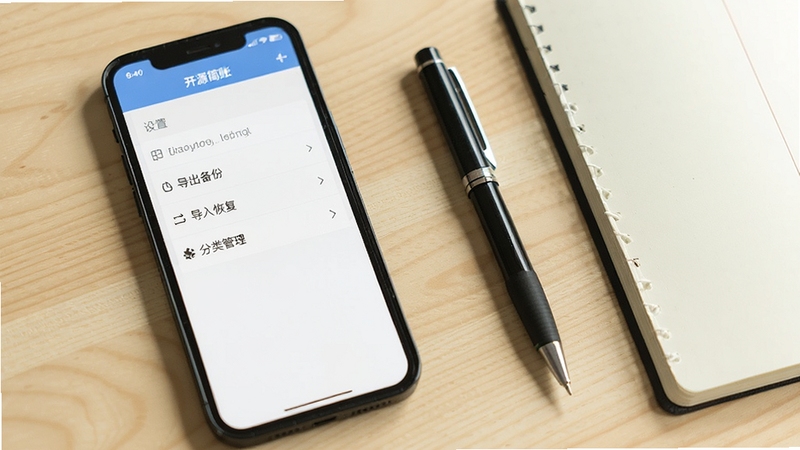 ��Դ��������ҳ���뱸�ݵ�������ʾ�⣬����Ϊ�ֻ���Ļչʾ���ò˵��б��������������ݡ�����ָ����������ѡ�����Ϊǳɫľ�����棬�Ա߷���һ֧�ʺͱʼǱ���Ӫ���ճ����˷�Χ