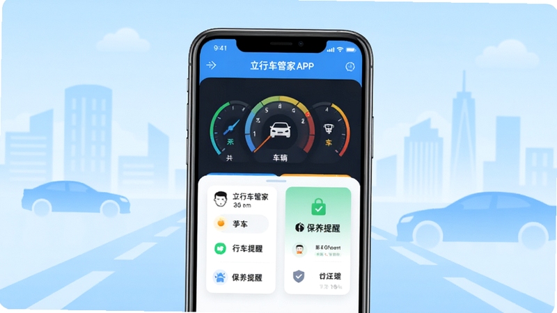 ���г��ܼ�APP������չʾ�������������һ�������ֻ�����Ļ��ʾ����״̬�Ǳ����뱣�����ѿ�Ƭ������Ϊǳ��ɫ������е�·������������Ӱ������������ˬ��ͻ���������Ĺ�������